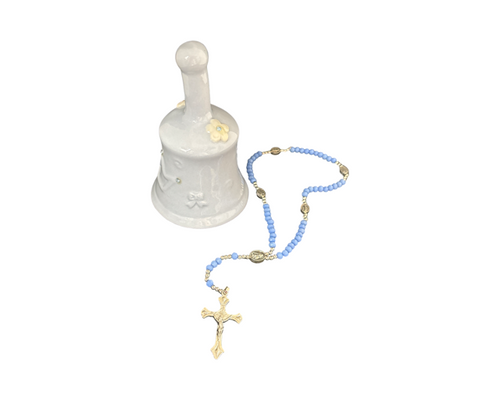 Giftset-28 BELL Ceramic  with crystal Rosary colour option