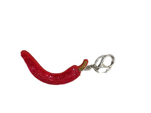 key chain shine rhinestones red  chill