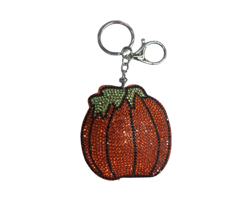 Key chain shine Rhinestones pumpkin