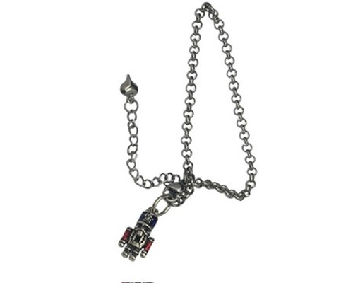 Bracelet stainless steel chain with Small Nutcracker charm