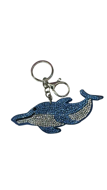 Key chain shine Rhinestones Dolphin
