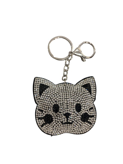Key chain shine Rhinestones kitty