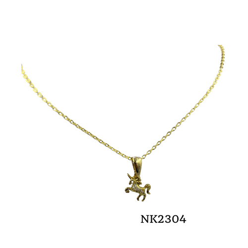 Necklace-little unicorn gold chain 16"