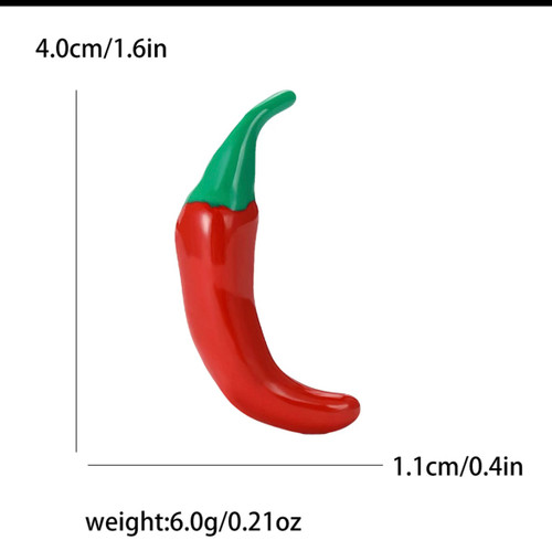 Brooch-Red chilli