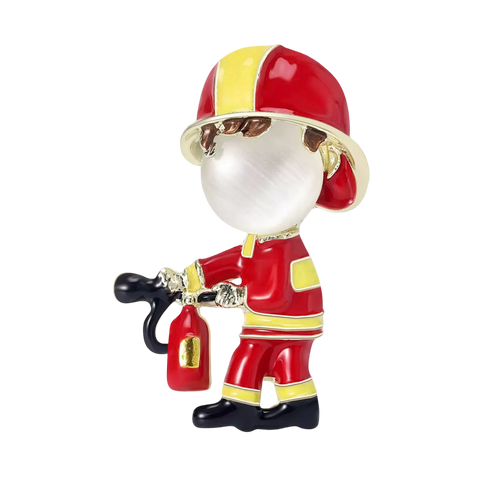 Brooch Fire man