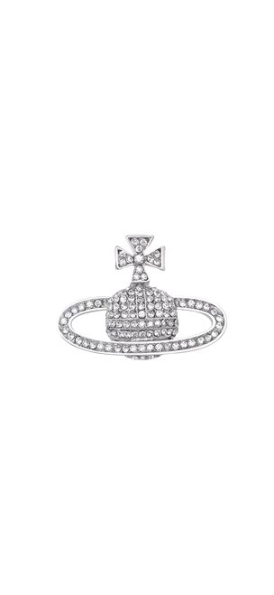 Brooch Crystal ORB shaped