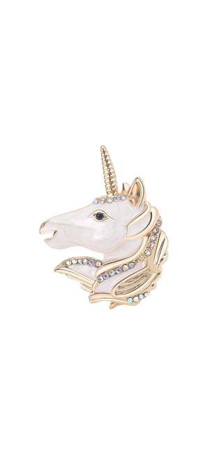 Brooch unicorn head