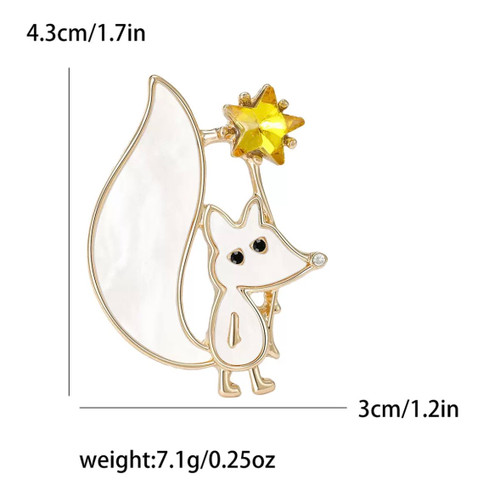 Brooch Cartoon fox Play