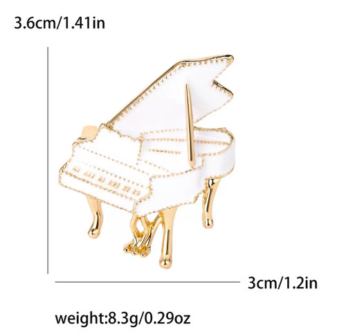 Brooch  Grand Piano painted