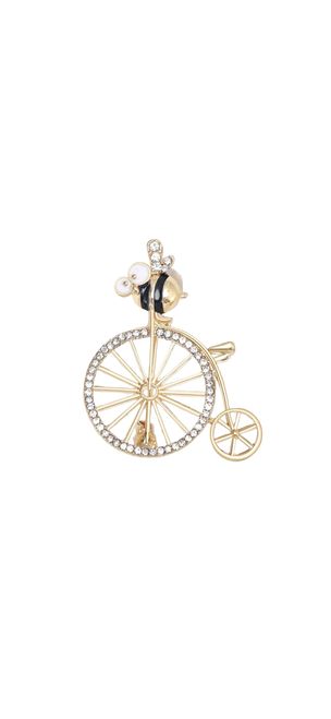 Brooch Bee Play bike