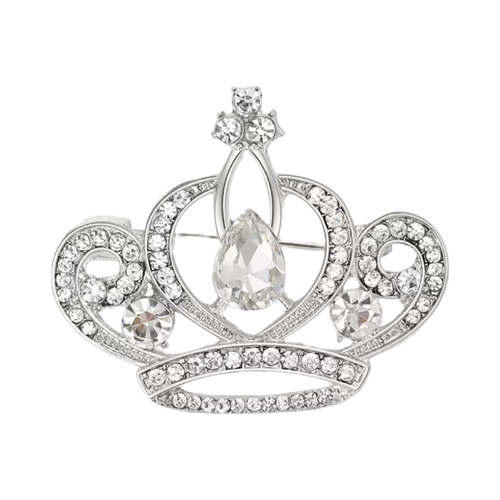Brooch-Crown, Clear