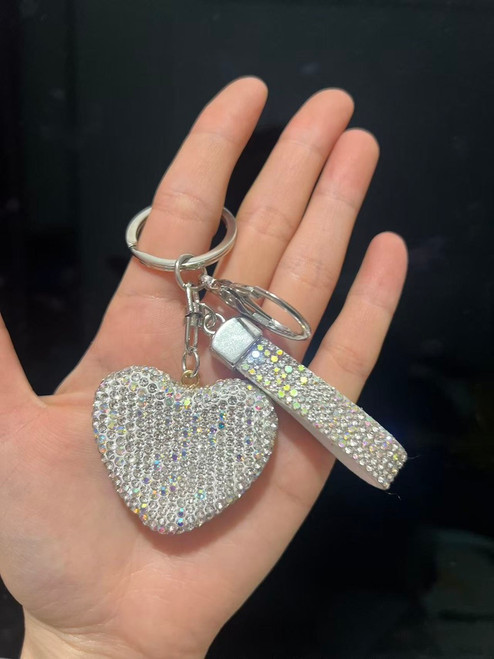 Heart 3D Crystal Keychains