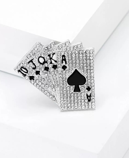 Royal flash Card Brooch