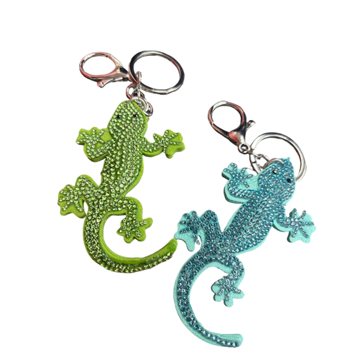 Rhinestone Gecko Charm Collection
