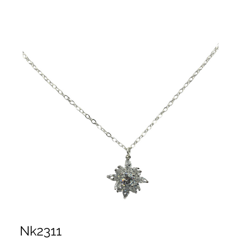 Necklace - crystal flower