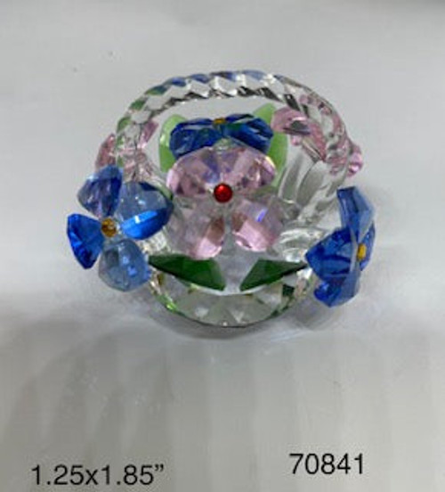 Crystal-Flower Basket (Lg)