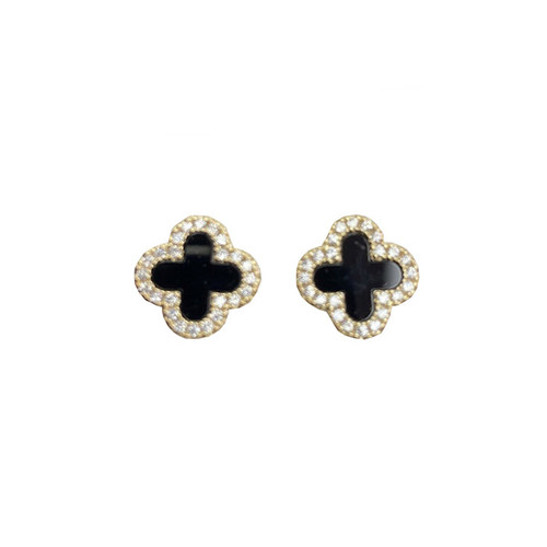 Clip earrings- Clovers ( colour options )