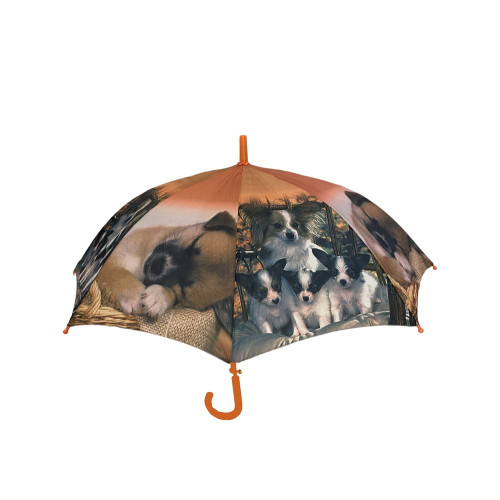 Kids umbrella- Dogs, orange handle