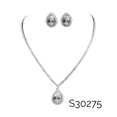 Cubic zirconium Jewellery set simple style