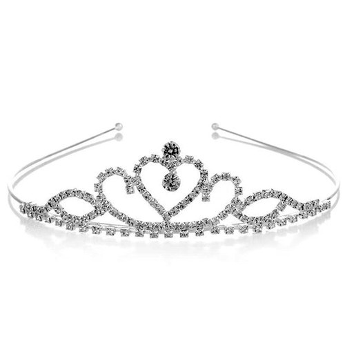 Hair tiara - Swirls with heart in middle