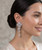Cubic zirconia earring sterling silver post big flower dangling more