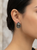 Earring- Tear drop shape studs with rhinestones around (colour options)