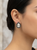 Earring- Tear drop shape studs with rhinestones around (colour options)