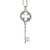 Necklace - Key, Clover Centre  silver or gold (Lg)