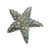 Brooch - AB Crystal Starfish , min 2 pcs