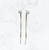 Earring- Pearl studs with dangling gold strands