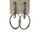 Earring-Small stone studs with hanging oval outlines