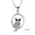 Necklace Owl in oval frame