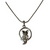 Austrian Crystal Owl in Moon Pendant Necklace