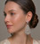 Earring- Crystal hanging rhinestone oval shape, silver