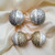 Earring- Half pearl , half rhinestone round stud-Gold
