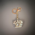 Keychain- Large crown with rhinestones and pearls