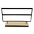 2 tier metal earring display with wood base, large 29.5cm