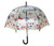 Umbrella- Clear with colourful butterflies and flowers