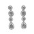 Earring - Interlinked Circle and Teardrop with Crystals