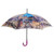 Umbrella - Venice oil painting, gondola and cathedral, pink handle