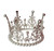 Hair crown large with pearls around base, silver (10.5 cm)