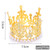 Hair crown silver with pearls around and rhinestones (9cm)