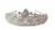 Hair Tiara- Pointy leaves with circle rhinestones-silver