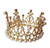 Hair crown gold with pearls around and ab crystals (9cm)