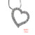 Necklace Heart, Sideways pink or clear