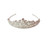 Hair tiara- Swirl design with circle rhinestones- silver