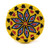 Native Design on Yellow (Round)