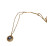 Necklace- Evil eye on long gold plated 1.00"chain with extension , 18 " (colour options)