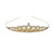 Hair tiara - waterdrop shaped flatpearl with crystal around (GD)