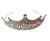 Hair tiara- 5 points with large crystals in middle and small rhinestones around- silver